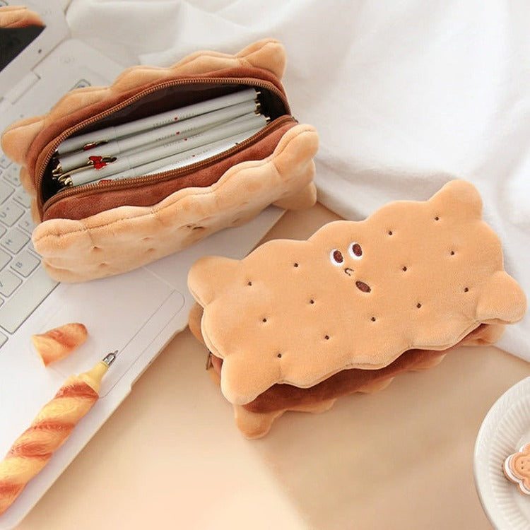 Sandwich Biscuit Plush Pencil Bag