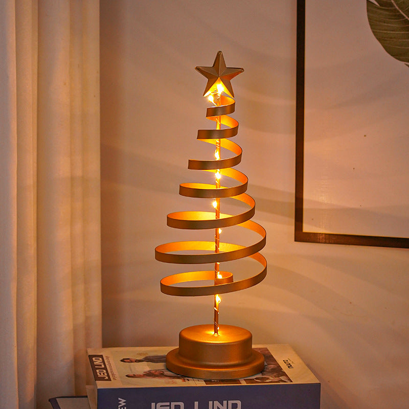 LED Christmas Tree Lamp Spiral Gold